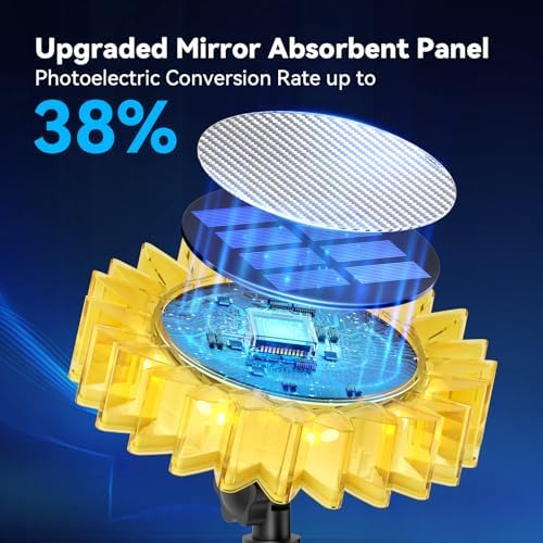 Upgraded Solar Sunflower Light 2 Pack for Garden Pathway