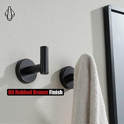 JQK Oil Rubbed Bronze Towel Hook 304 Stainless Steel Pack of 2