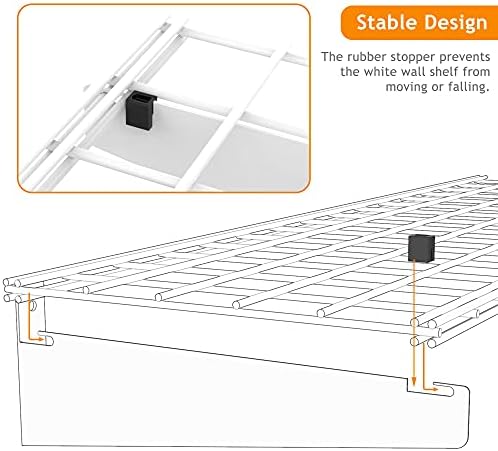 Wallmaster 2-Pack Heavy Duty Garage Wall Shelves 45x15 White