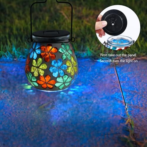 Bshine Mosaic Solar Lantern Outdoor Hanging Waterproof
