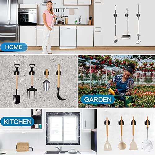 12PCS Heavy Duty Broom Mop Holder Rack