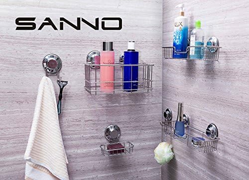 SANNO Double Suction Hooks for Walls Towel Robe Bath Coat 2 Pack