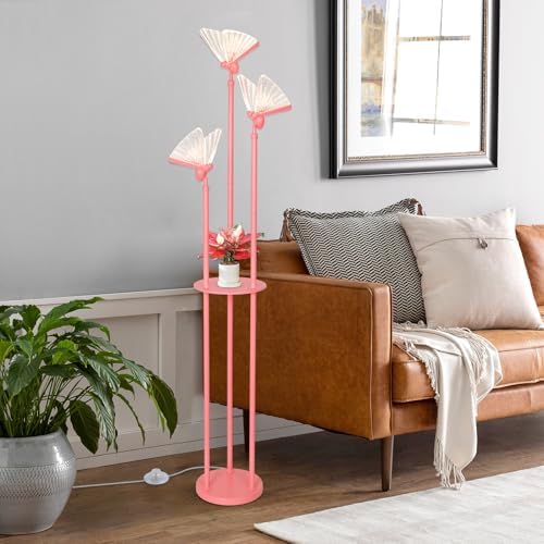 Butterfly Lamp with Shelves and 3 Lights