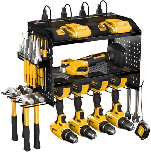 Veitorld Power Tool Organizer Wall Mount with Charging Station