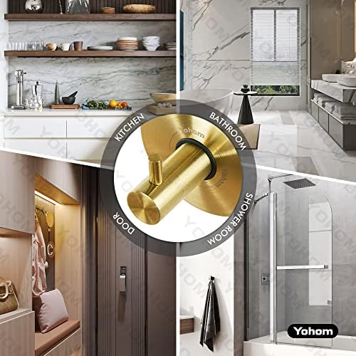 Yohom Suction Cup Hooks for Shower Wall 4Pcs