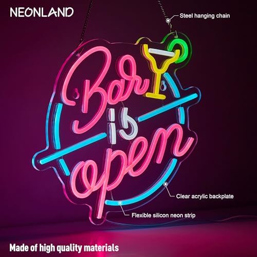 Neonland Bar Open Neon Sign for Wall Decor