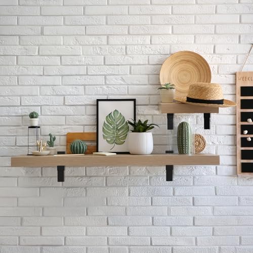 KAKAHOUS Floating Glass Shelf Bracket 6 Pcs Adjustable Clamp