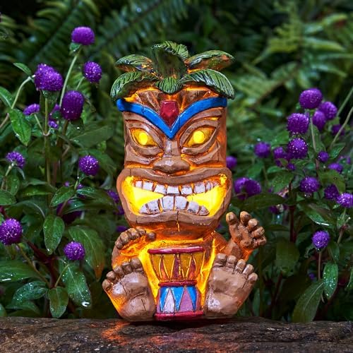 Yiosax Outdoor Tiki Statue Solar Light 1043 Inch