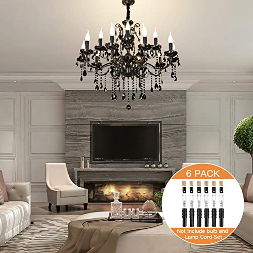 Helunsi 6-Piece E12 Chandelier Socket Kit