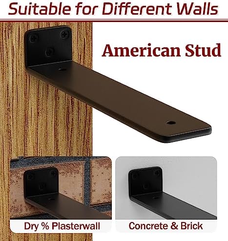 8 Inch Floating Shelf Brackets 6 Pack