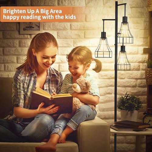 70 Inch Dimmable Floor Lamp with 3 LED Bulbs