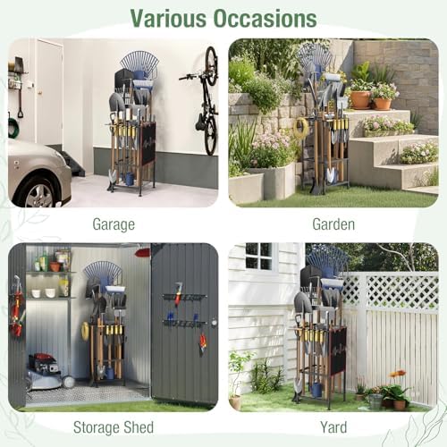 Lovind Heavy Duty Garden Tool Storage Rack
