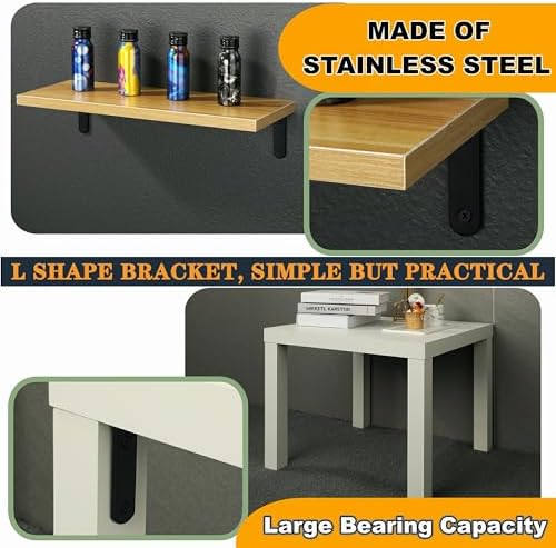 Alise 4 PCS Heavy Duty L Brackets for Shelves