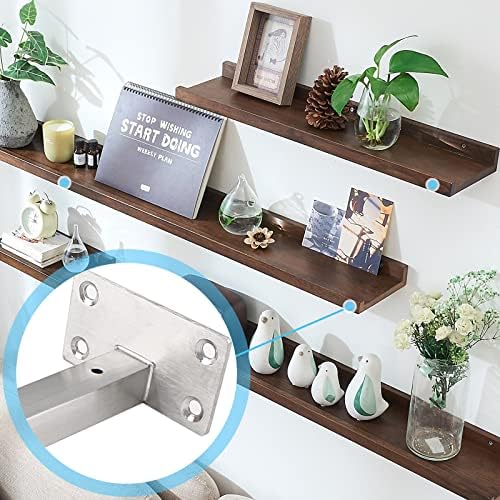 Luomorgo 4 Pcs Heavy Duty Floating Shelf Bracket