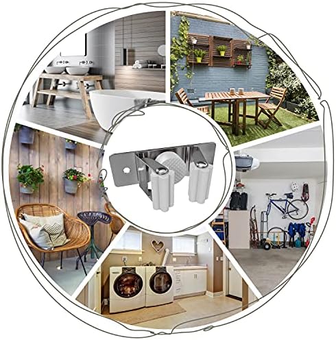 Self Adhesive Broom Mop Holder Wall Mount 2 Slot Organizer