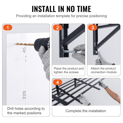 GarveeHome Garage Storage Shelving Wall Mounted 2x6ft