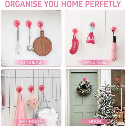 ANDGOO 10 Pack Heavy Duty Suction Cup Hooks for Bathroom