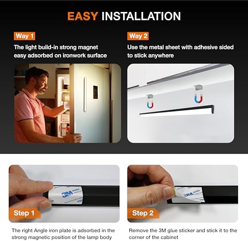 MEKKLEON Under Cabinet Lights 2 Pack Remote Control