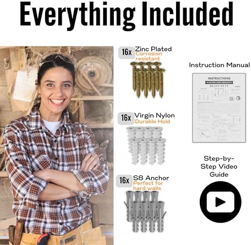 EVALD Heavy Duty Floating Shelf Bracket 4 Pack