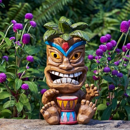 Yiosax Outdoor Tiki Statue Solar Light 1043 Inch
