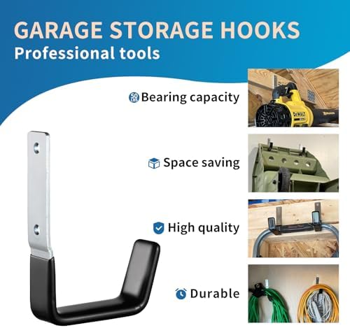 Heavy Duty Steel Garage Hooks - 2PC Set