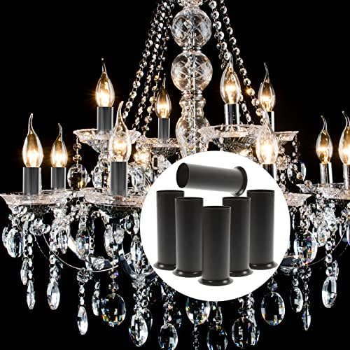 6pcs Metal Chandelier Base Covers Socket Sleeves