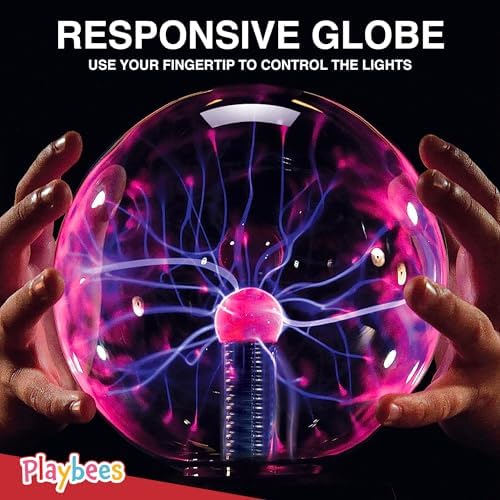 Red Plasma Ball 7 Inch Plug In Tesla Coil Bulb