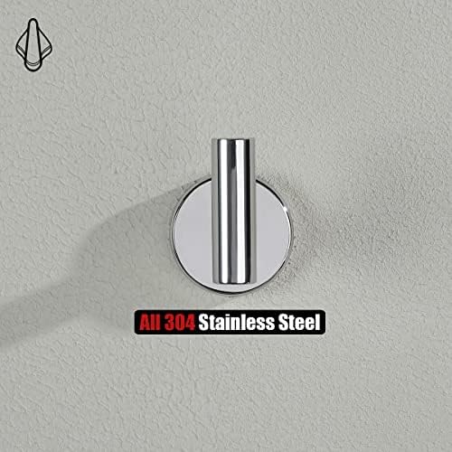 JQK Chrome Bathroom Towel Hook Pack of 2