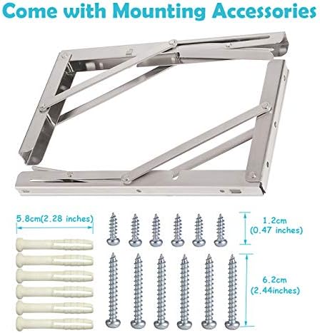 CLT 18 Inch Heavy Duty Folding Shelf Brackets