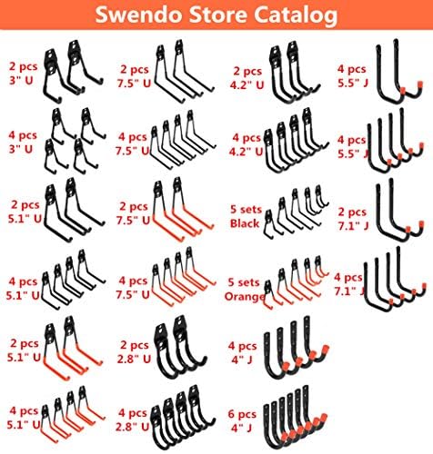 Yisunnan 4 Pack Heavy Duty Double Hooks