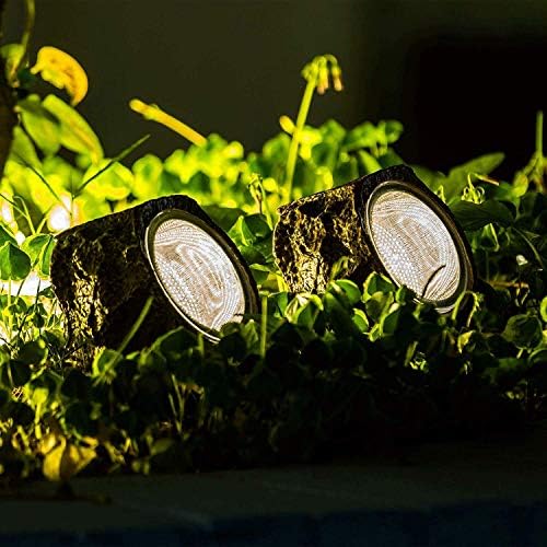 EiGreen Solar Garden Rock Lights 2 Pack