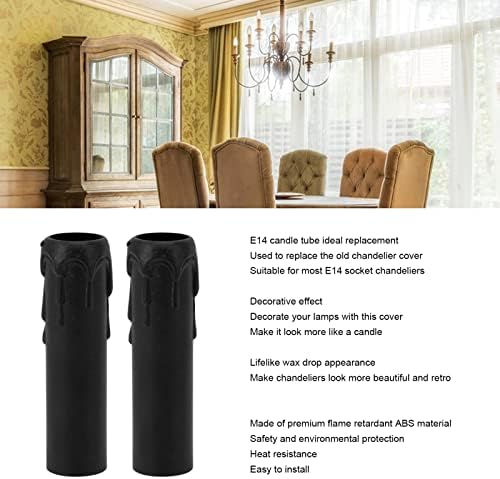 OUKENS 10pcs Candle Socket Covers Black