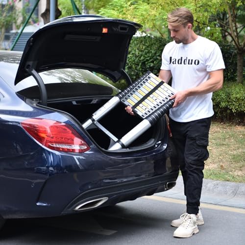 JADDUO 85 FT Telescoping Ladder with 2 Triangle Stabilizers
