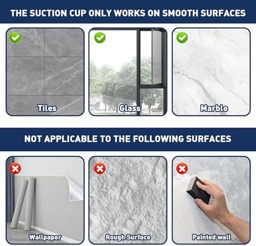 Silver Suction Cup Hooks for Shower and Glass - 2 Pack