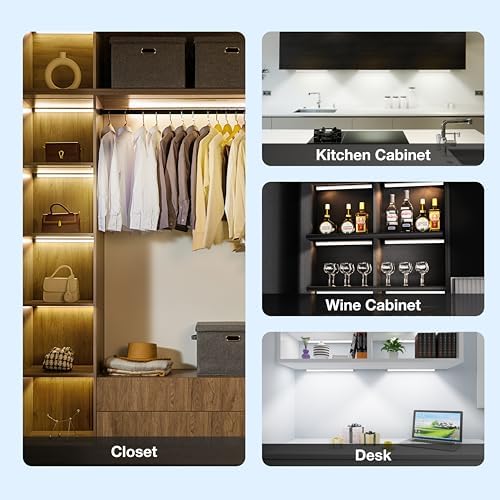 MEKKLEON Under Cabinet Lights 2 Pack Remote Control