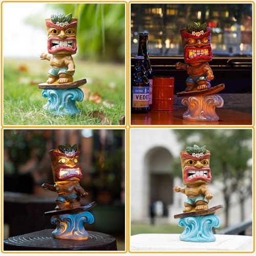 Yiosax Solar Tiki Statue 992 Inch Outdoor Decor