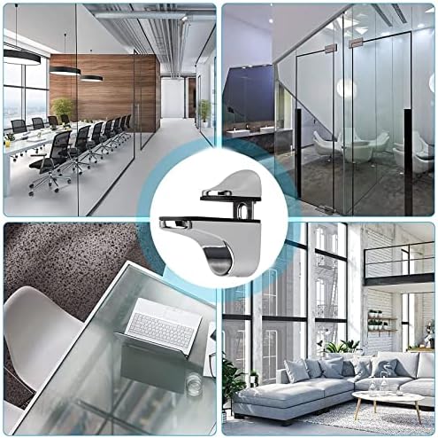 Adjustable Glass Shelf Bracket Silver