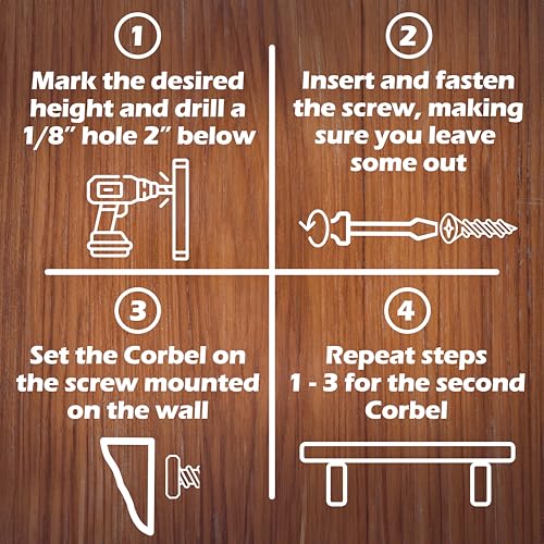WADDELL Two-Way Corner Bracket - Unfinished Hardwood