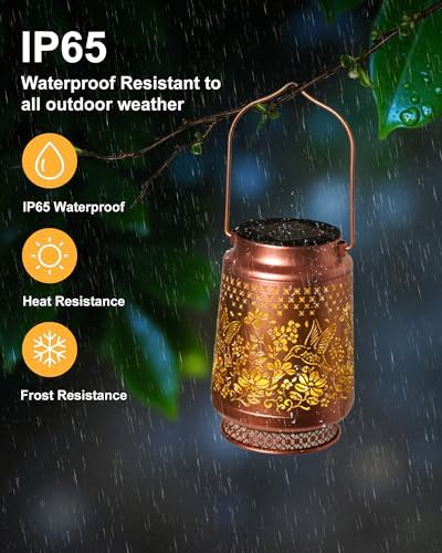 Hummingbird Solar Lanterns Outdoor Waterproof Garden Decor