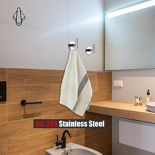 JQK Self Adhesive Towel Hook Chrome 2 Pack