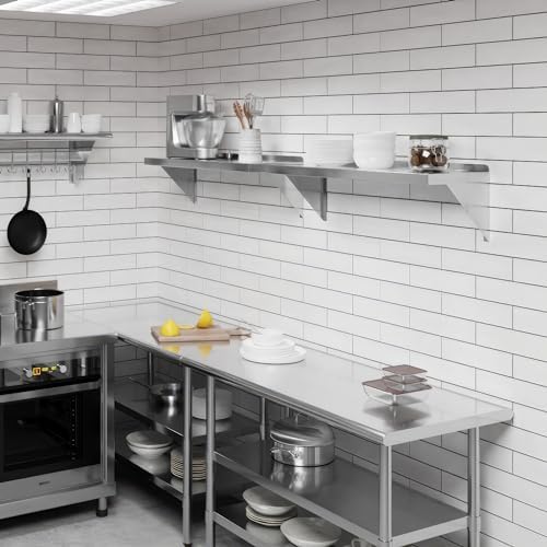 AmGood 12in x 36in Stainless Steel Wall Shelf Heavy Duty