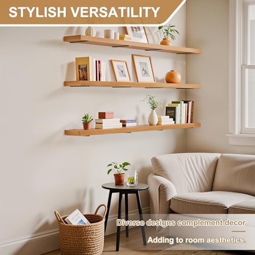 SKYSEN 6 Pack 10 Inch Floating Shelf Bracket Heavy Duty Hidden Design