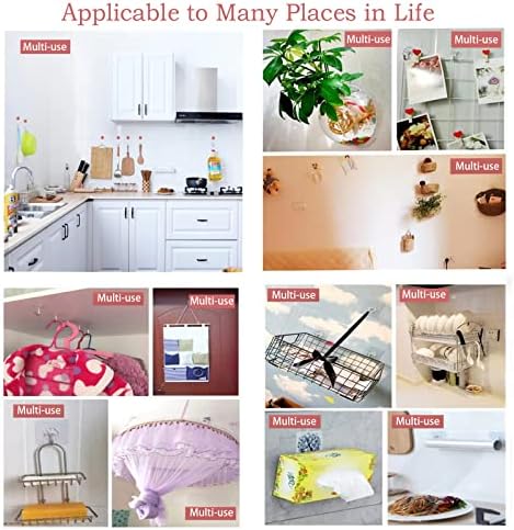 DDMY 50 Pack Heavy Duty Transparent Adhesive Hooks