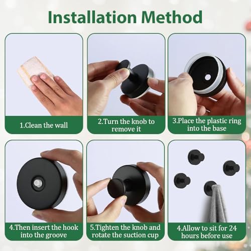 Luxe Hold No Drill Suction Cup Hooks for Wreaths and Towels