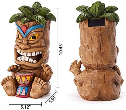 Yiosax Outdoor Tiki Statue Solar Light 1043 Inch
