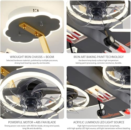 342 Inch Helicopter Ceiling Fan with Light