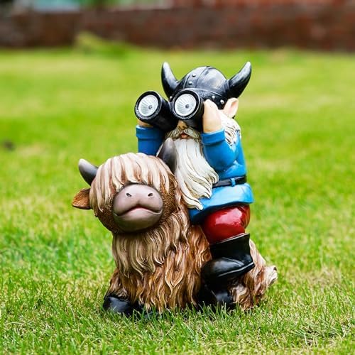 Garden Gnome Statues with Solar LED Lights