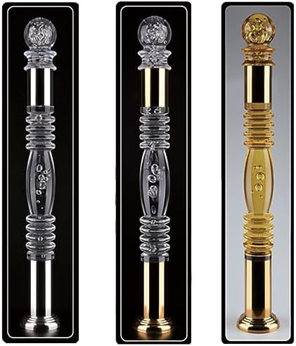Clear Acrylic Newel Post with Silver Base 120cm