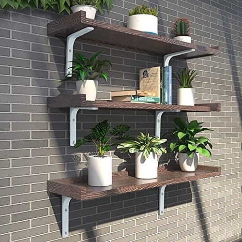 SAYAYO 4PCS Iron Wall Shelf Bracket Bright White