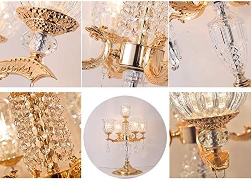 Elegant LED Desk Lamp with Crystal Shade and Pendant